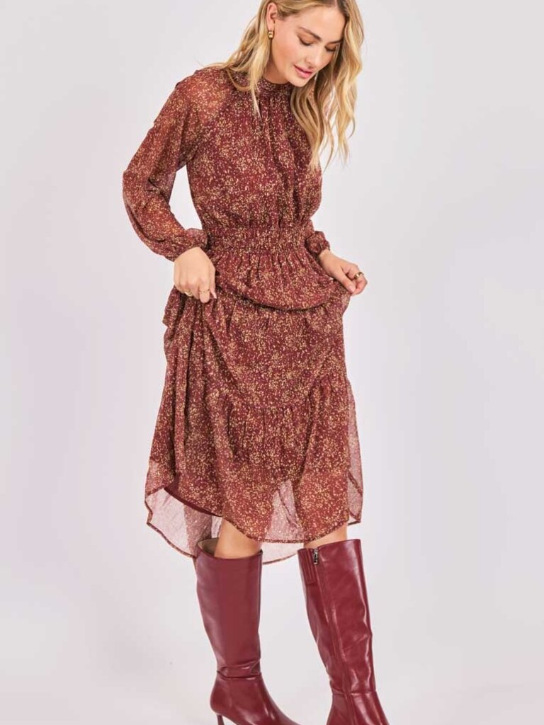 Sadie & Sage Burgundy Pebble Maxi