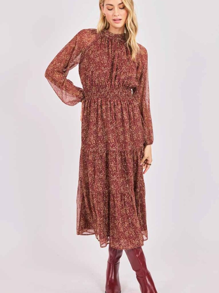 Sadie & Sage Burgundy Pebble Maxi