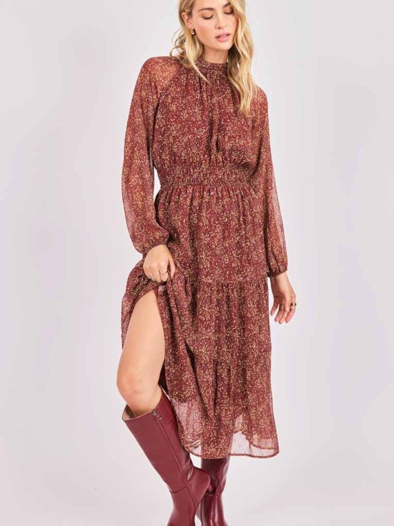 Sadie & Sage Burgundy Pebble Maxi