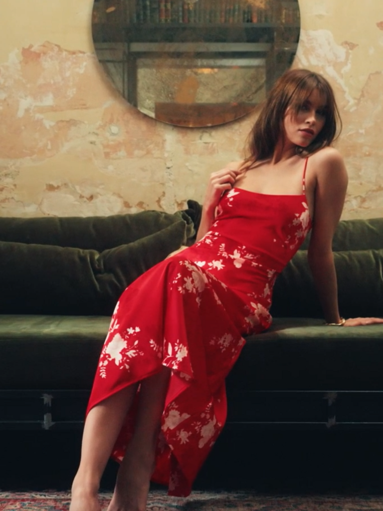 Z Supply Red & Pink Floral Maxi Dress