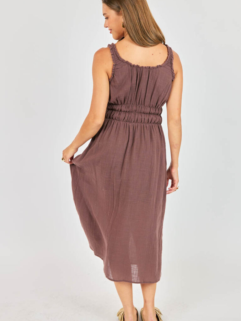 Sadie & Sage Chocolate Gauze Midi