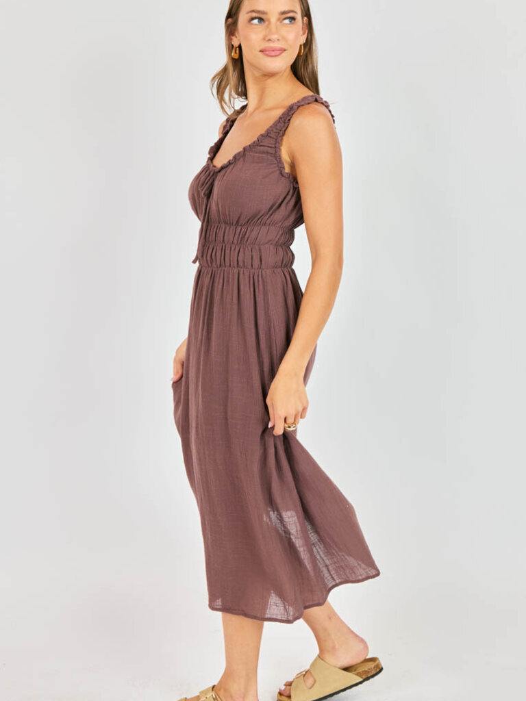 Sadie & Sage Chocolate Gauze Midi