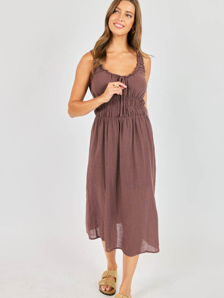 Sadie & Sage Chocolate Gauze Midi