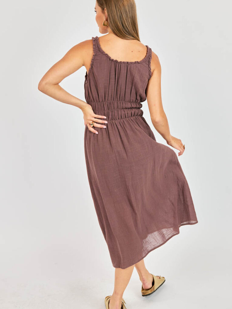 Sadie & Sage Chocolate Gauze Midi