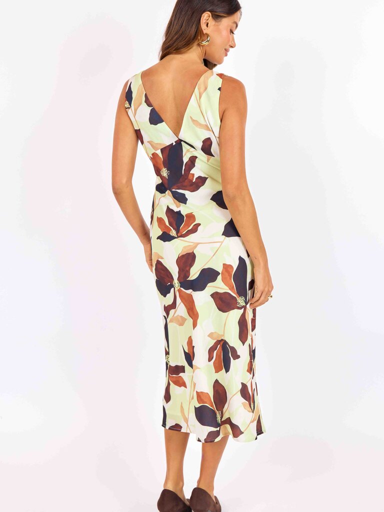 Sage The Label Lime Mix Floral Midi