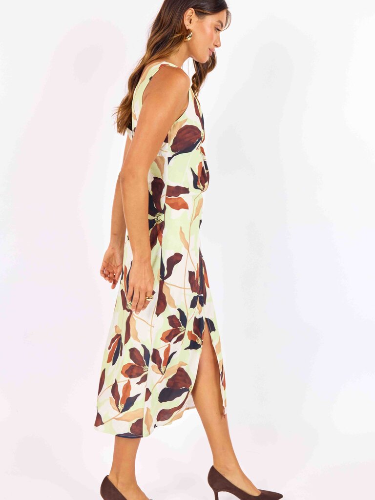 Sage The Label Lime Mix Floral Midi