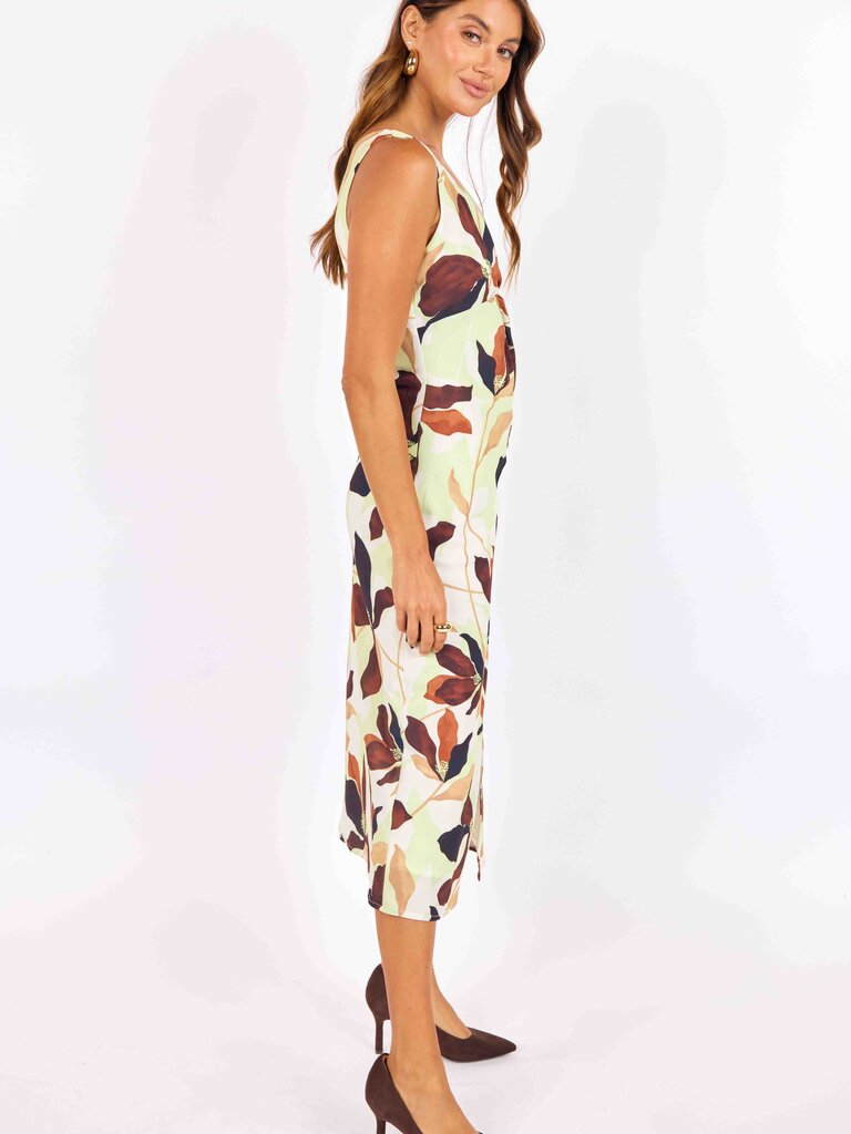 Sage The Label Lime Mix Floral Midi