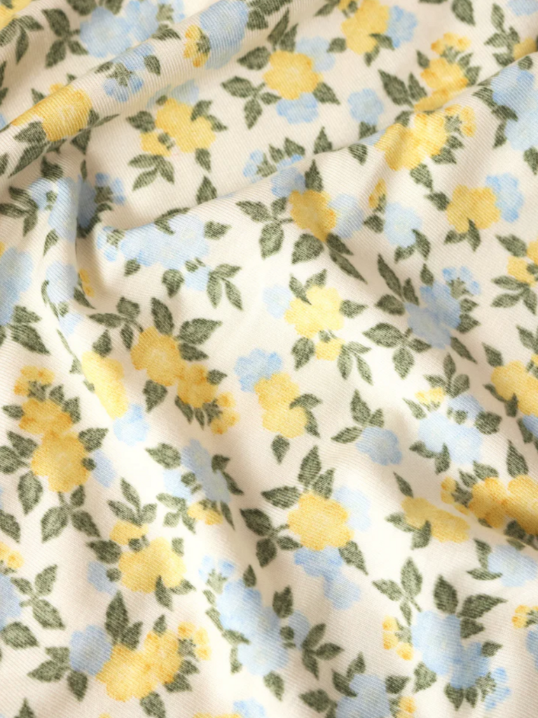 Z Supply Yellow Blue Ditsy Dress