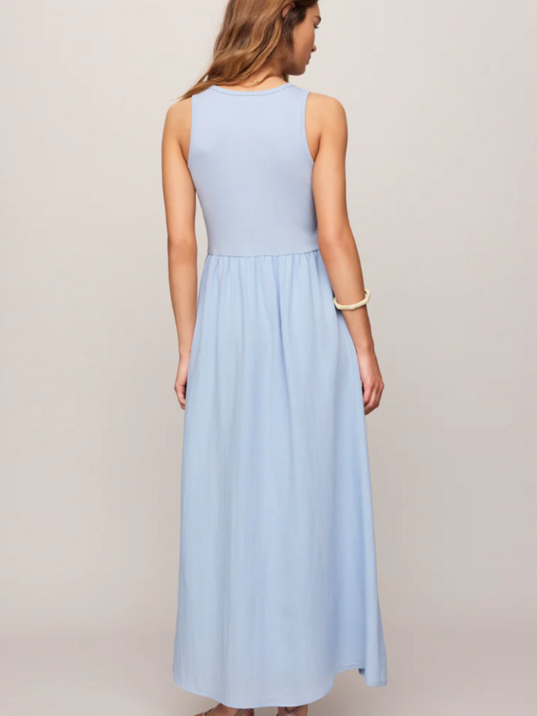 Z Supply Soft Blue Mix Fabric Dress