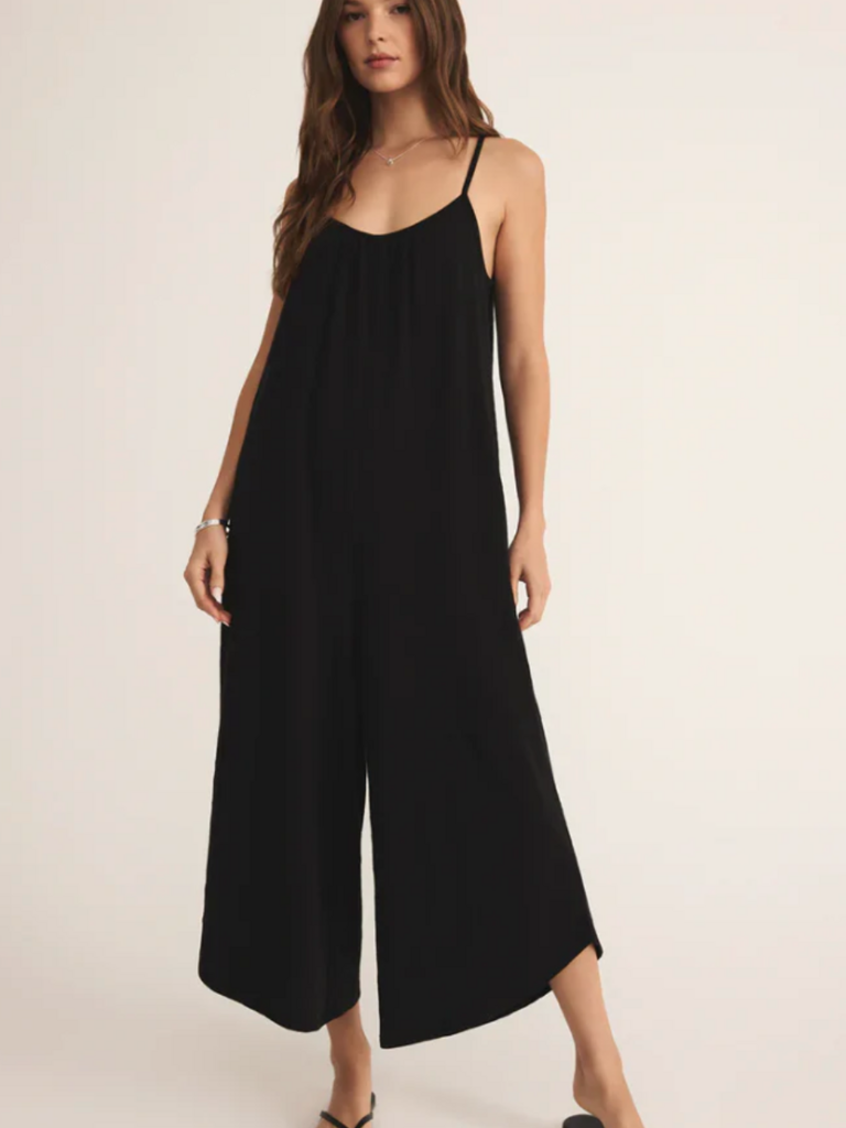 Z Supply Flared Textured Jumpsuit