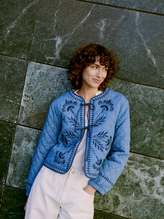 B. Young Quilted Chambray Jacket