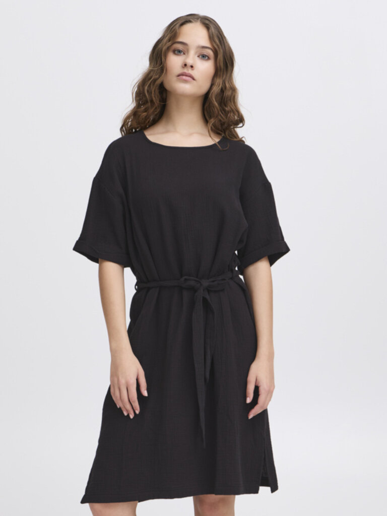 ICHI Crinkle Tunic Dress