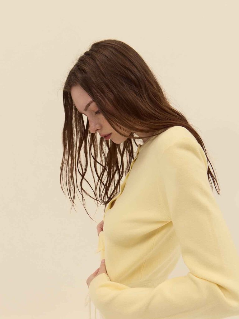 Deluc Butter Yellow Cardigan