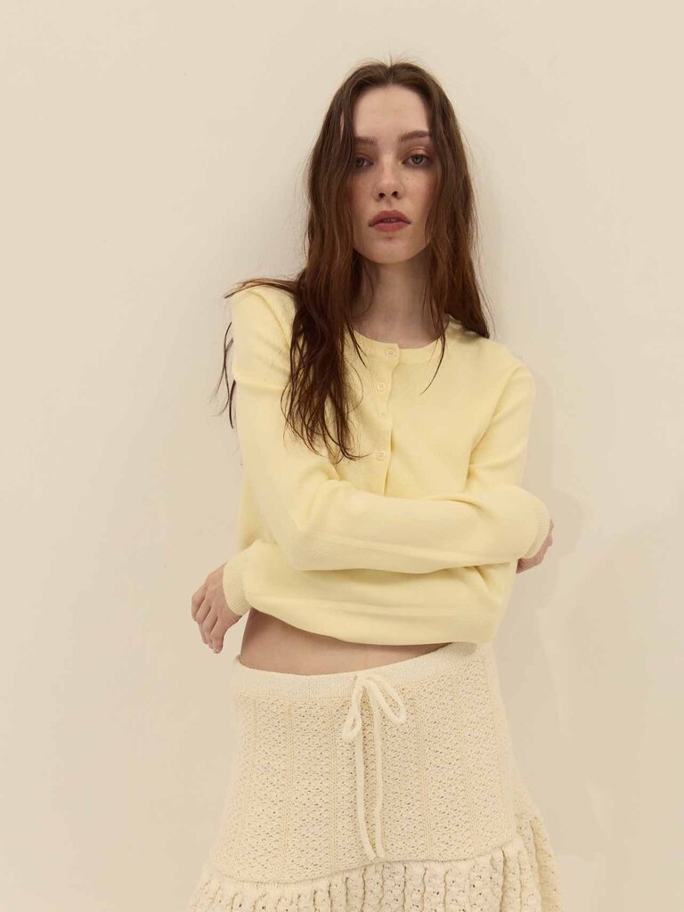 Deluc Butter Yellow Cardigan