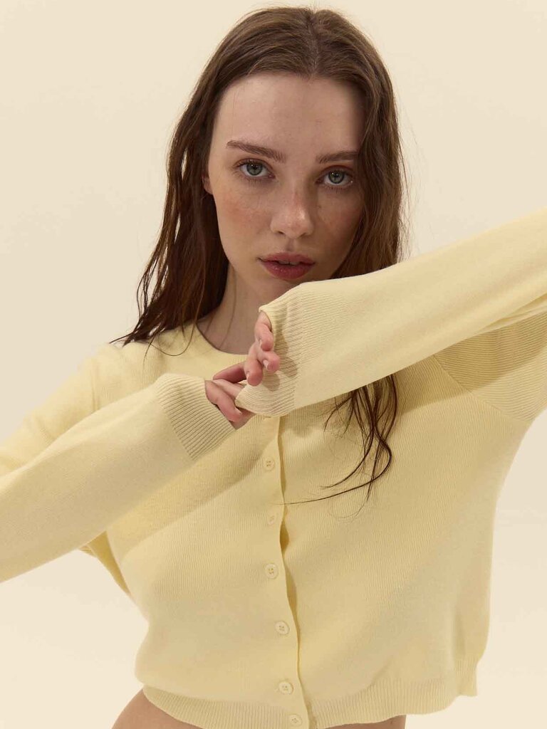 Deluc Butter Yellow Cardigan