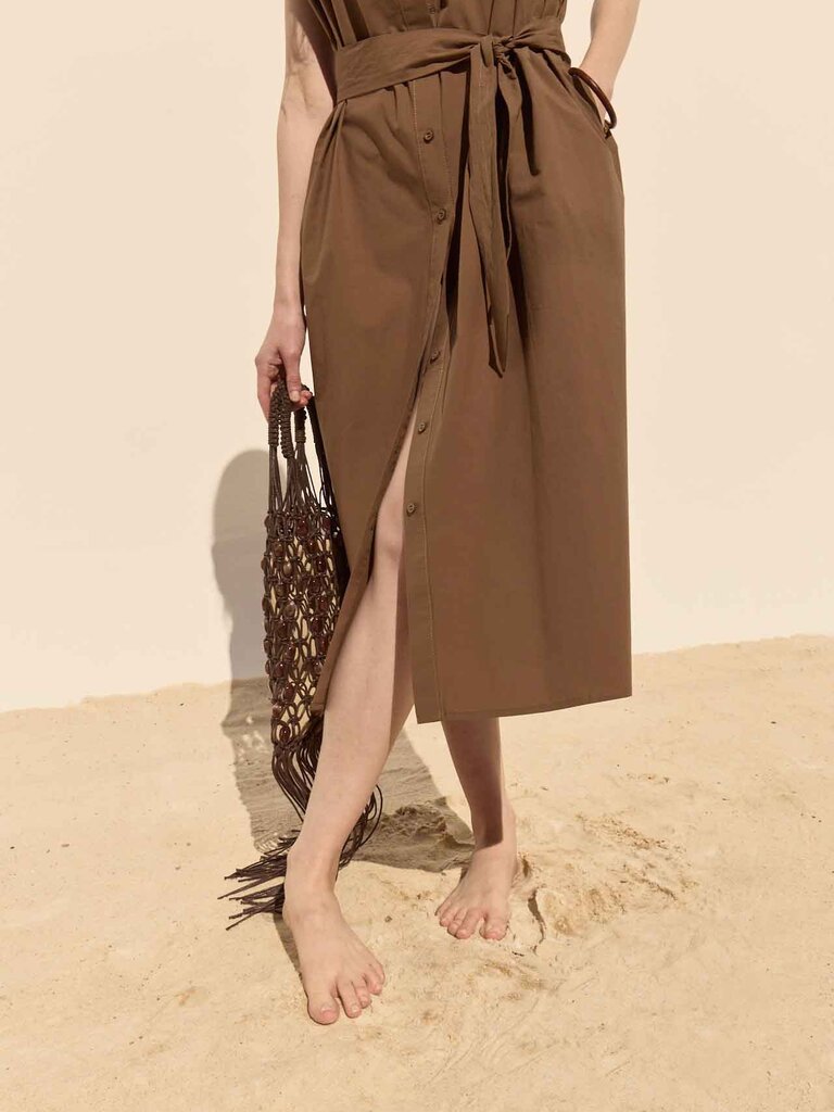 Deluc Brown Button Midi