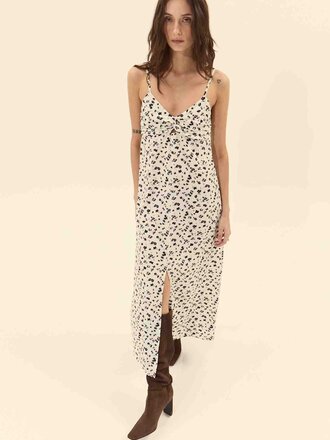 Deluc Cream Based Floral Dress