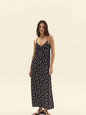 Deluc Black Based Floral Dress