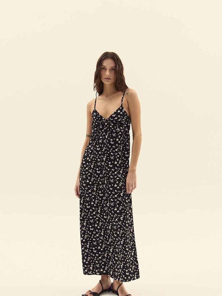 Deluc Black Based Floral Dress