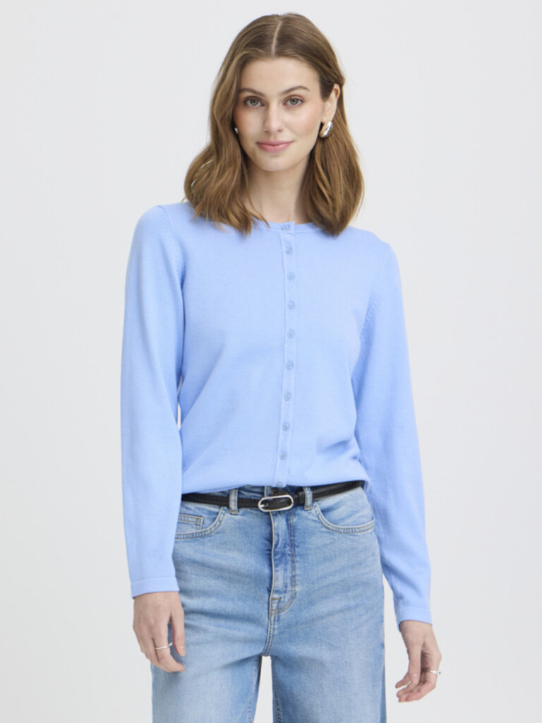 ICHI Belair Blue Cardigan