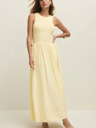 Z Supply Soft Yellow Maxi Dress