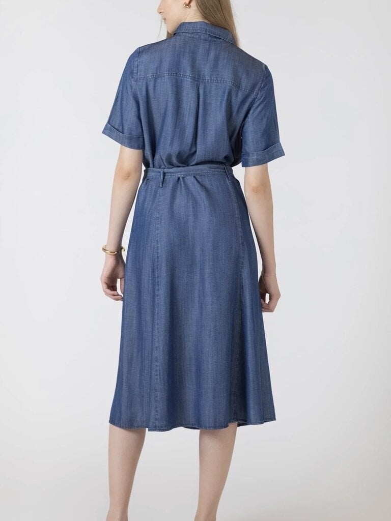 Black Tape Indigo Denim Shirt Dress