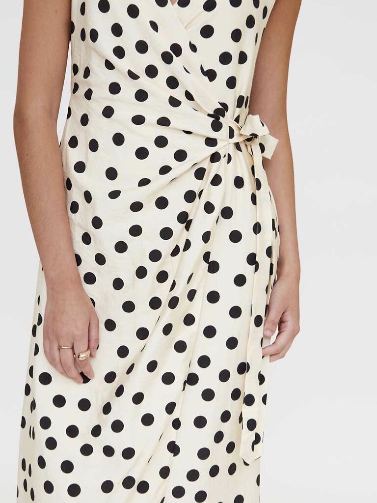 Wild Pony Creamy Polka Dot Wrap Dress