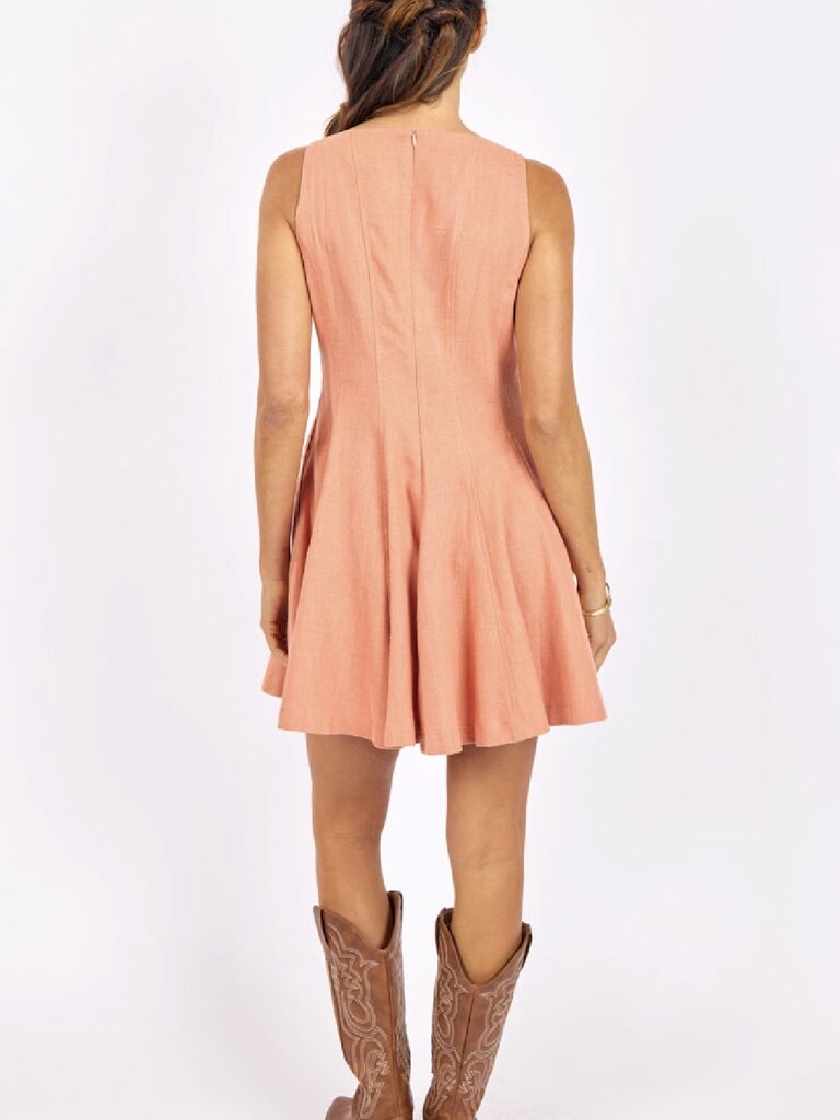 Sage The Label Linen Light Coral Mini