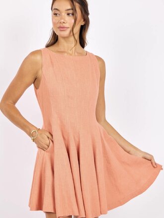 Sage The Label Linen Light Coral Mini