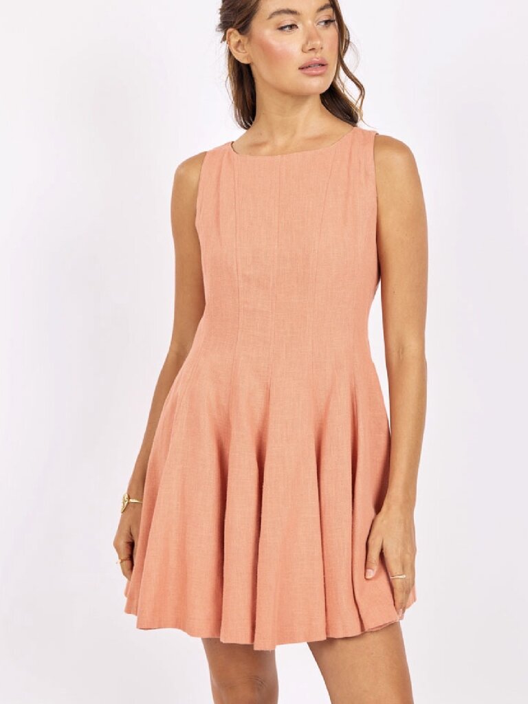 Sage The Label Linen Light Coral Mini