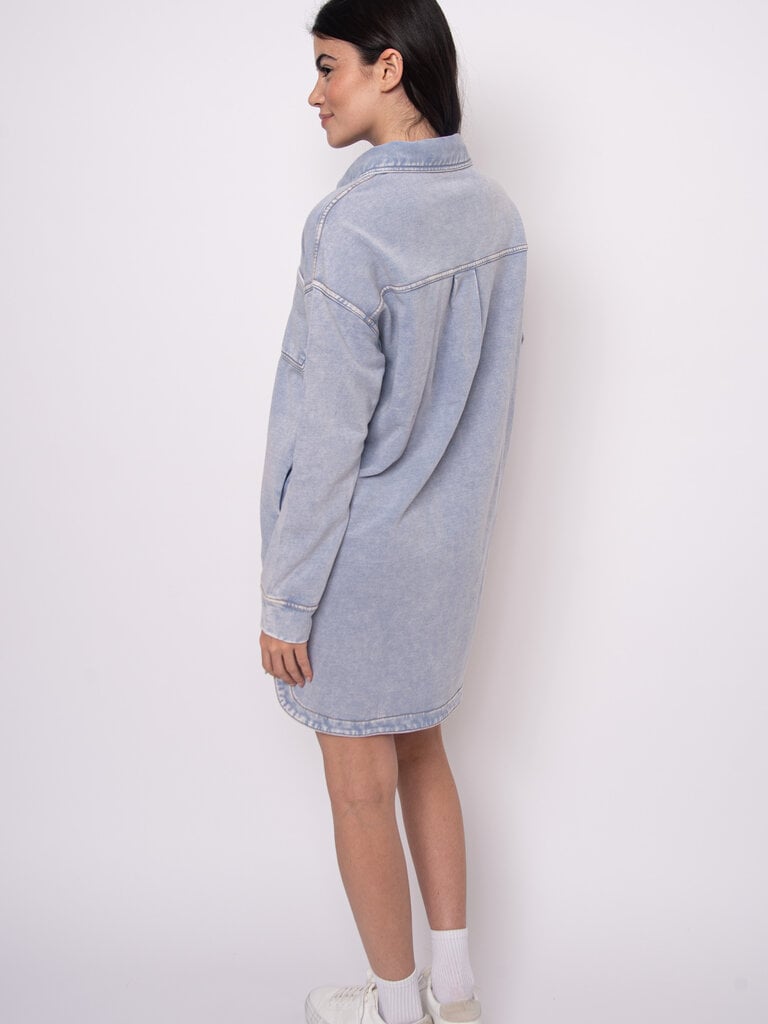 RD Style Soft Chambray Shirt Dress