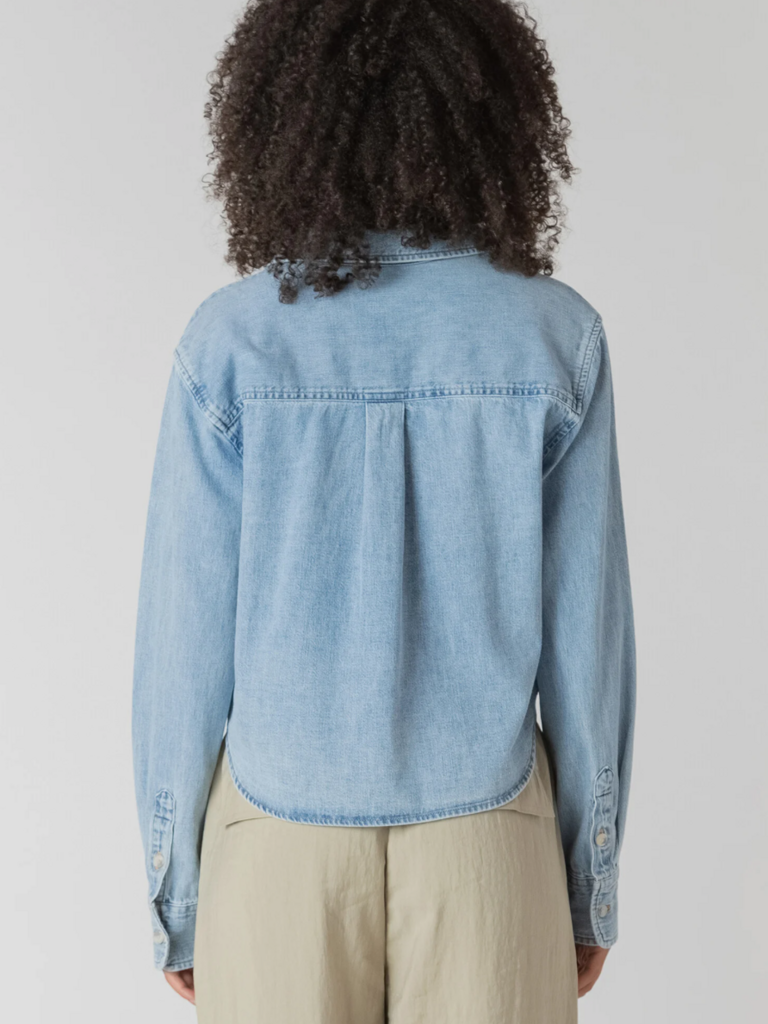 Room34 Crop Chambray Blouse