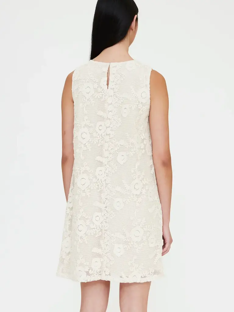 Wild Pony Cream Crochet Mini Dress