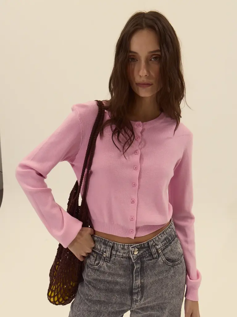 Deluc Bubblegum Pink Cardi