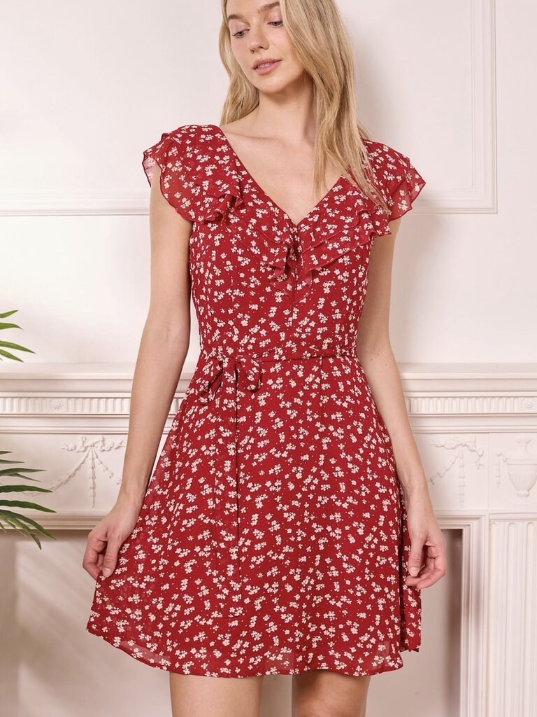 Angel Eyes Red Ditsy Floral Mini