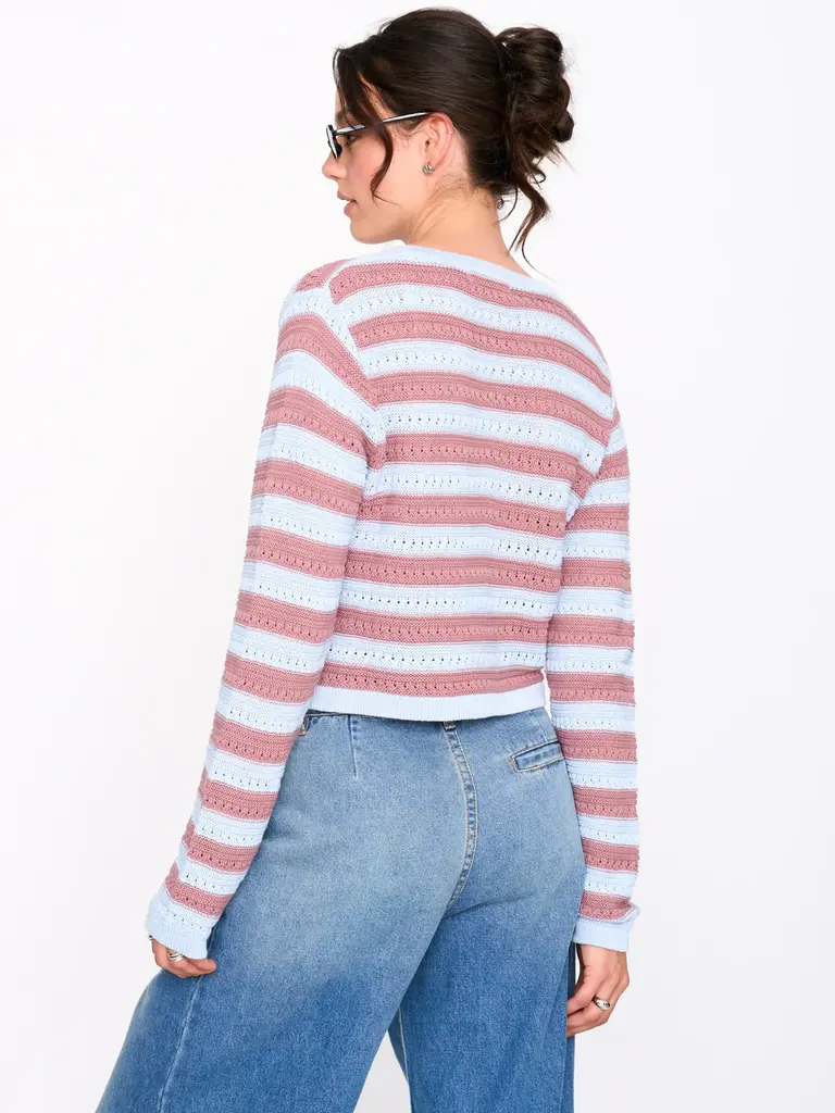 24 Colours Terracotta & Blue Cardigan