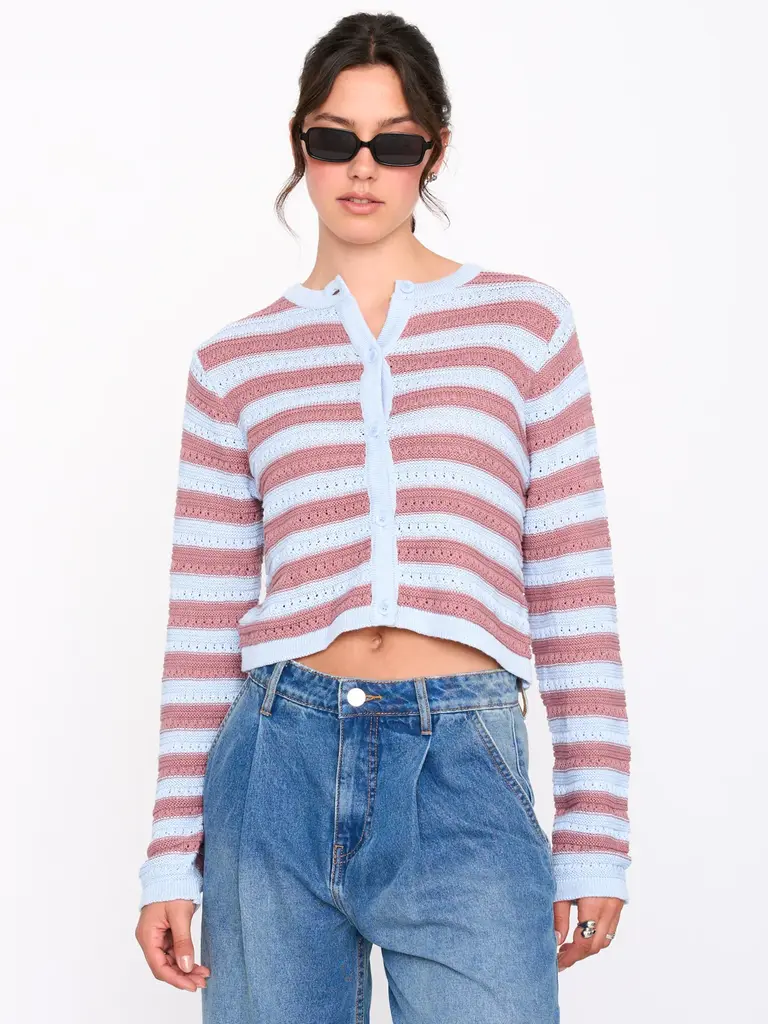 24 Colours Terracotta & Blue Cardigan