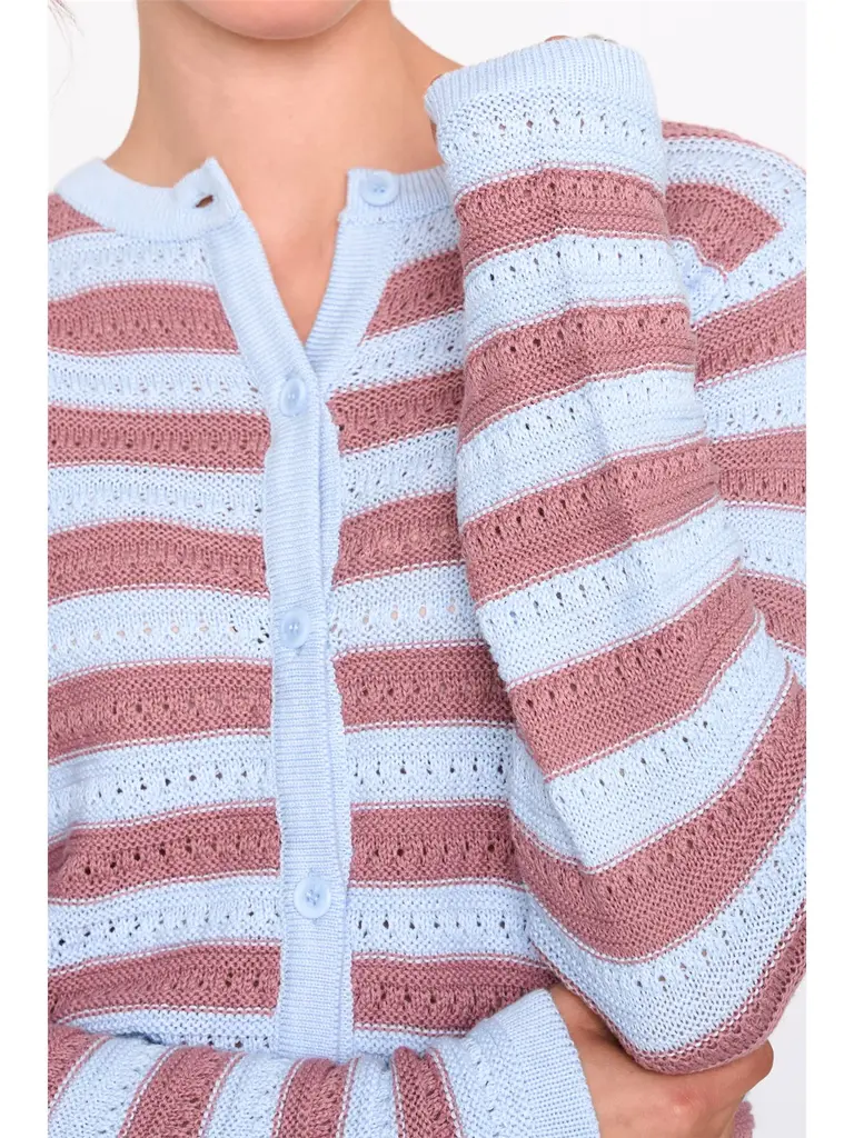 24 Colours Terracotta & Blue Cardigan