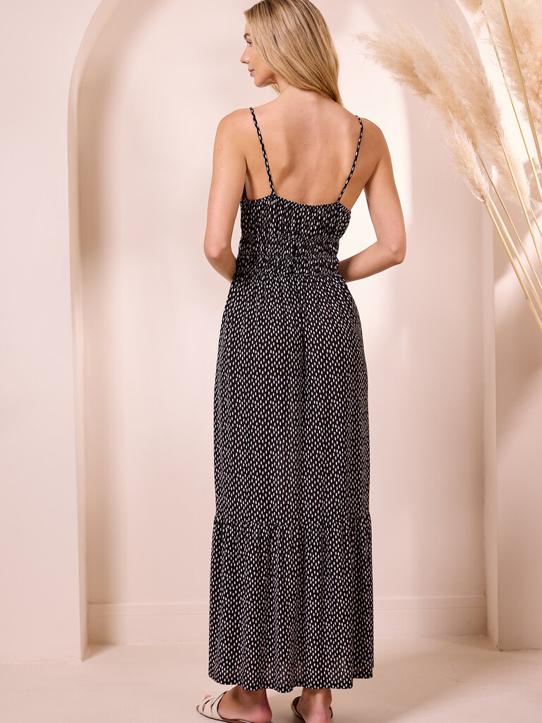 Angel Eyes White & Black Dots Dress