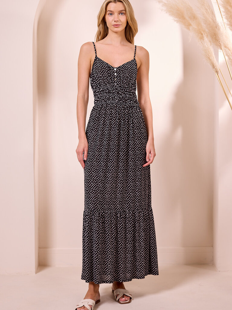 Angel Eyes White & Black Dots Dress