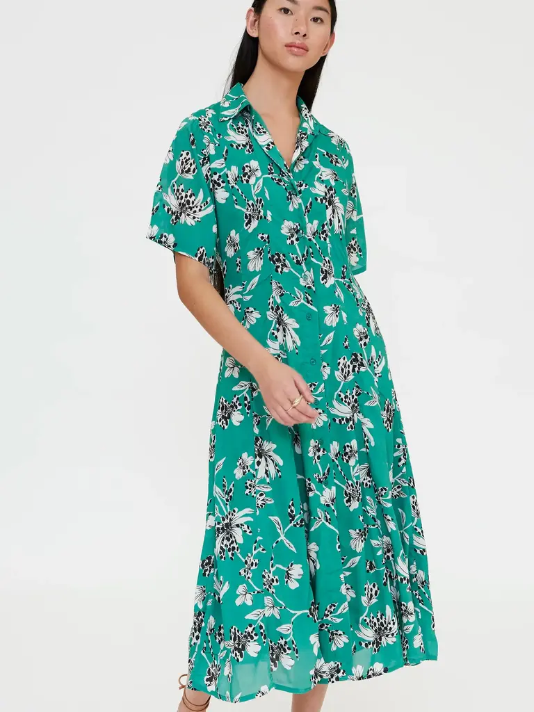 Wild Pony Jungle Green Shirt Dress
