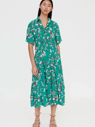 Wild Pony Jungle Green Shirt Dress