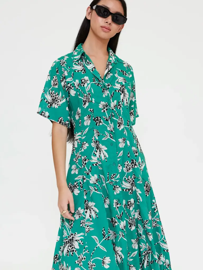 Wild Pony Jungle Green Shirt Dress