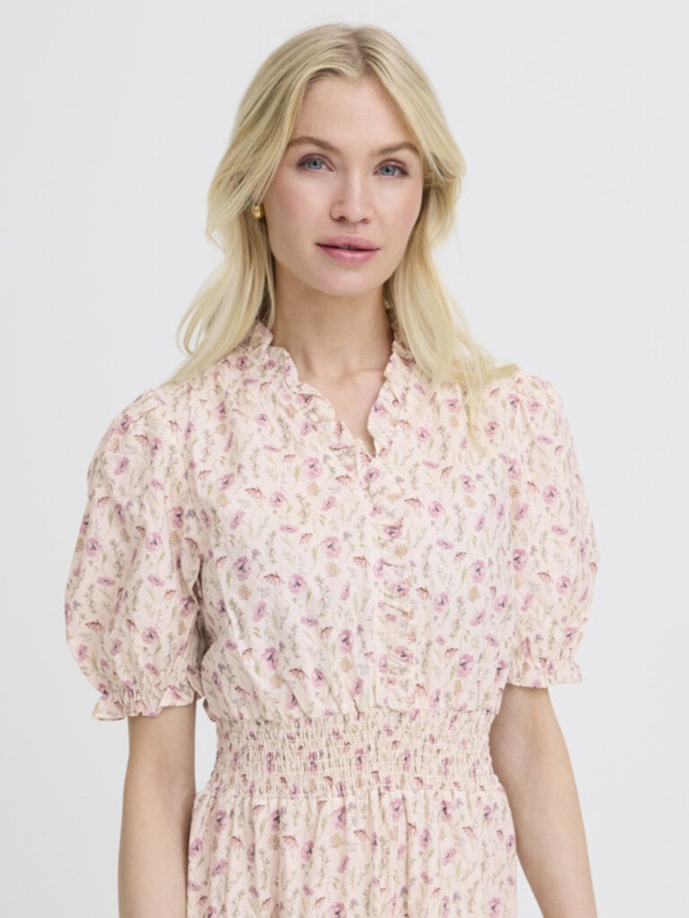 B. Young Pink Wildflower Long Dress