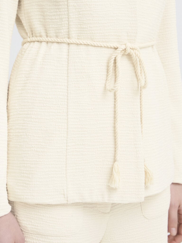 ICHI Ivory Textured Blazer