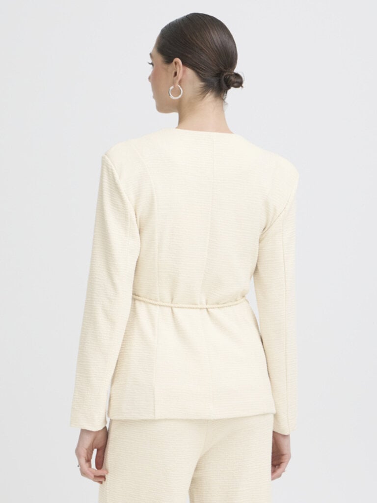 ICHI Ivory Textured Blazer