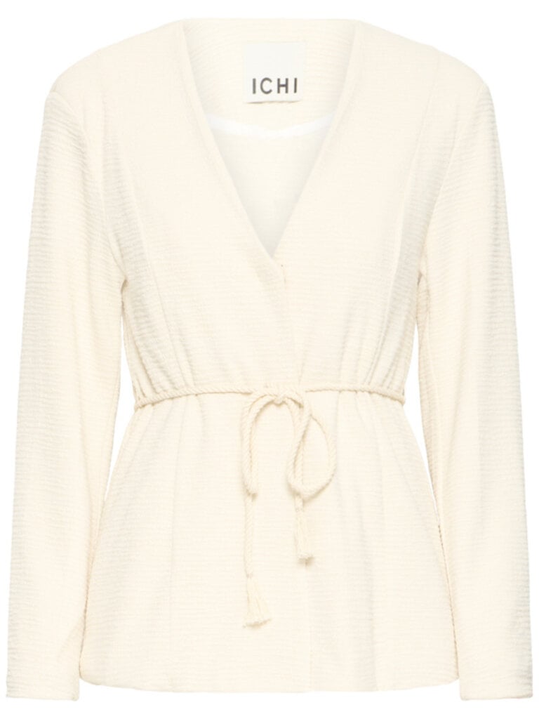ICHI Ivory Textured Blazer