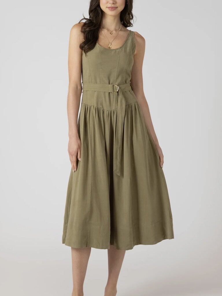 Dex Sage Drop Waist Midi