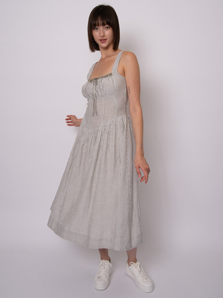 RD Style Milk Maid Stripe Midi