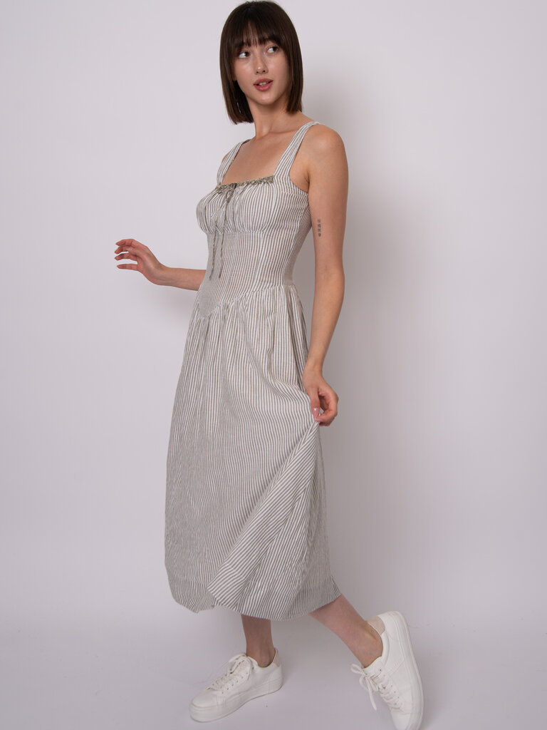 RD Style Milk Maid Stripe Midi